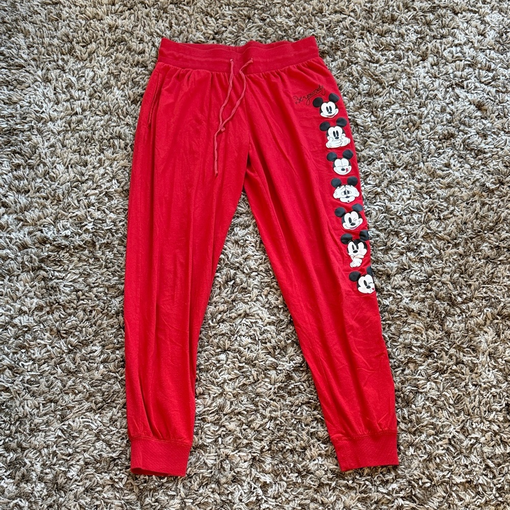 Disney Red Joggers with Character Design